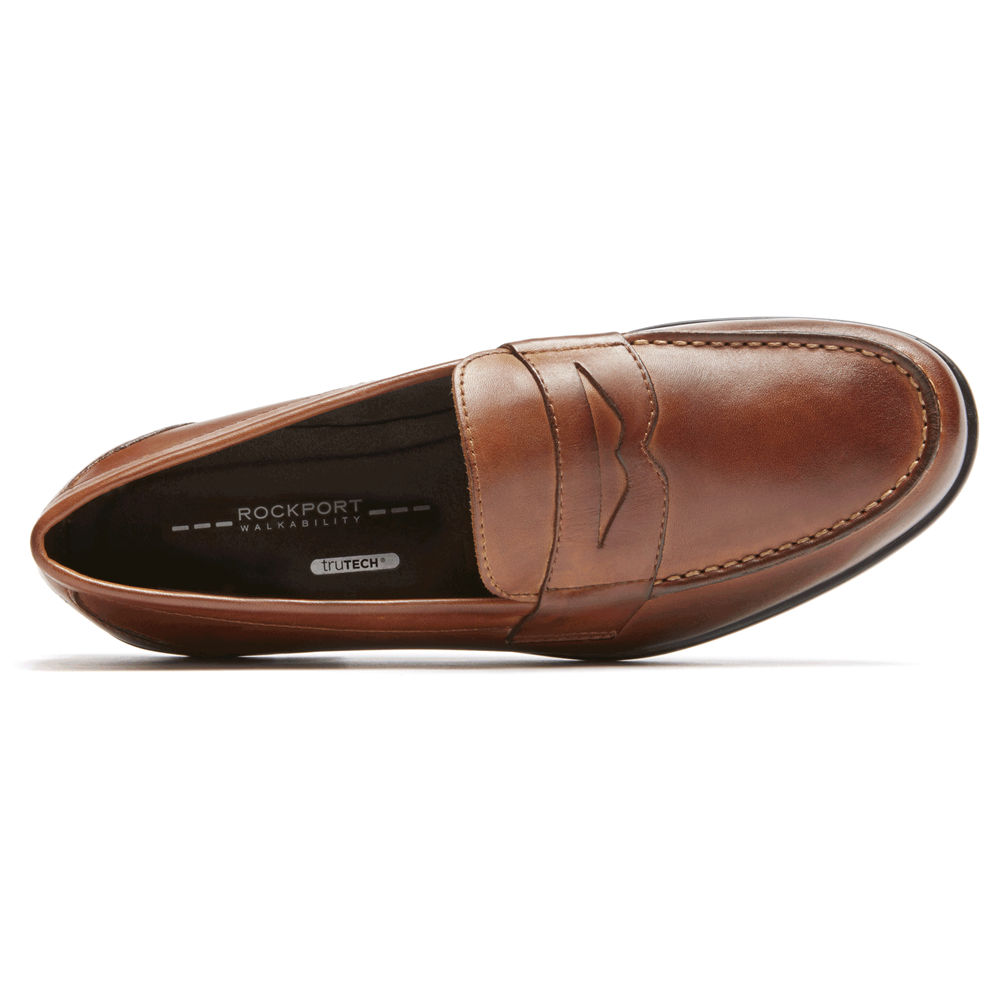 Rockport Mens Loafers Brown - Classic Penny - UK 482-VBYICW